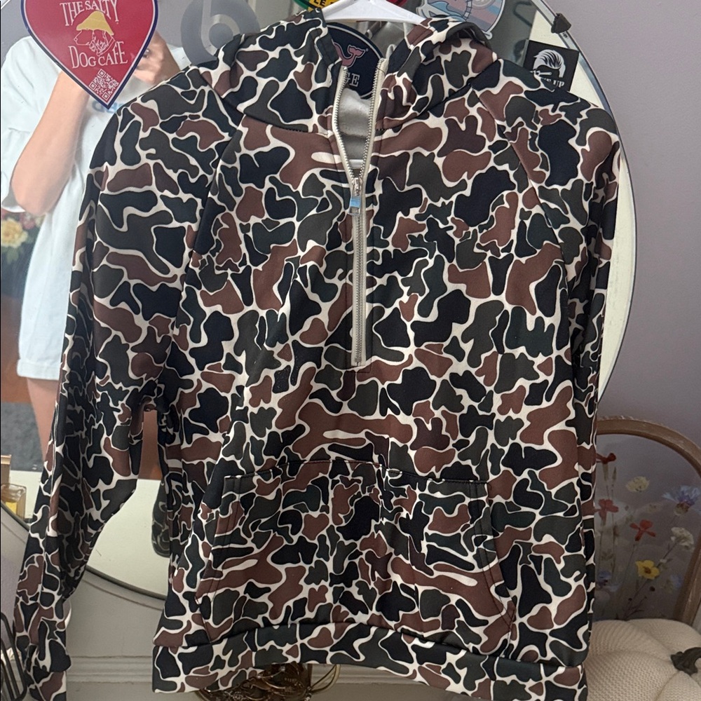 Camouflage Half-Zip Hoodie